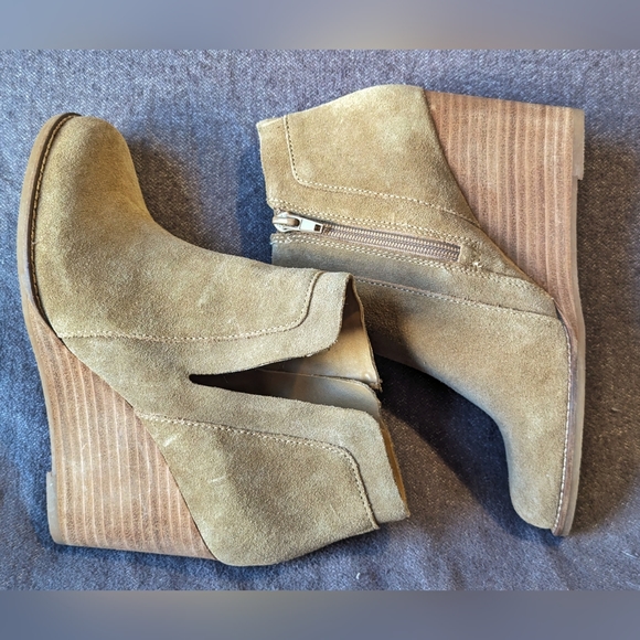 Lucky Brand Leather Suede ankle booties - Picture 2 of 7